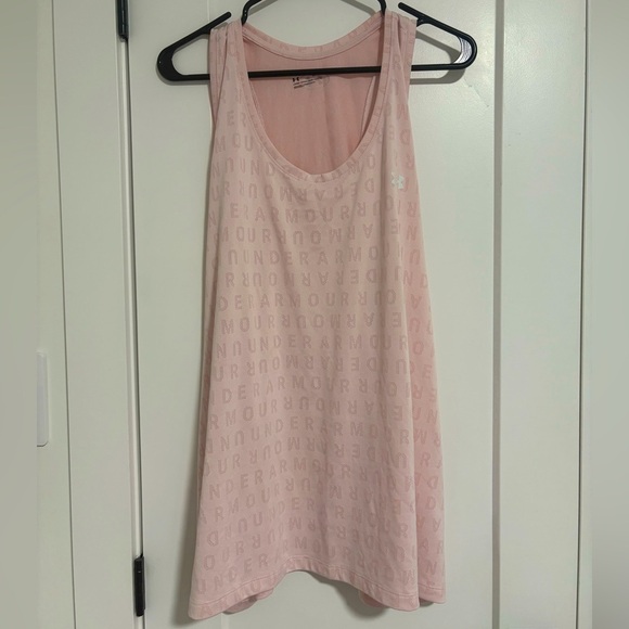 Under Armour Pink Loose Fit Racerback Athletic Perforated Tank Top Plus Size 3XL - Picture 1 of 8
